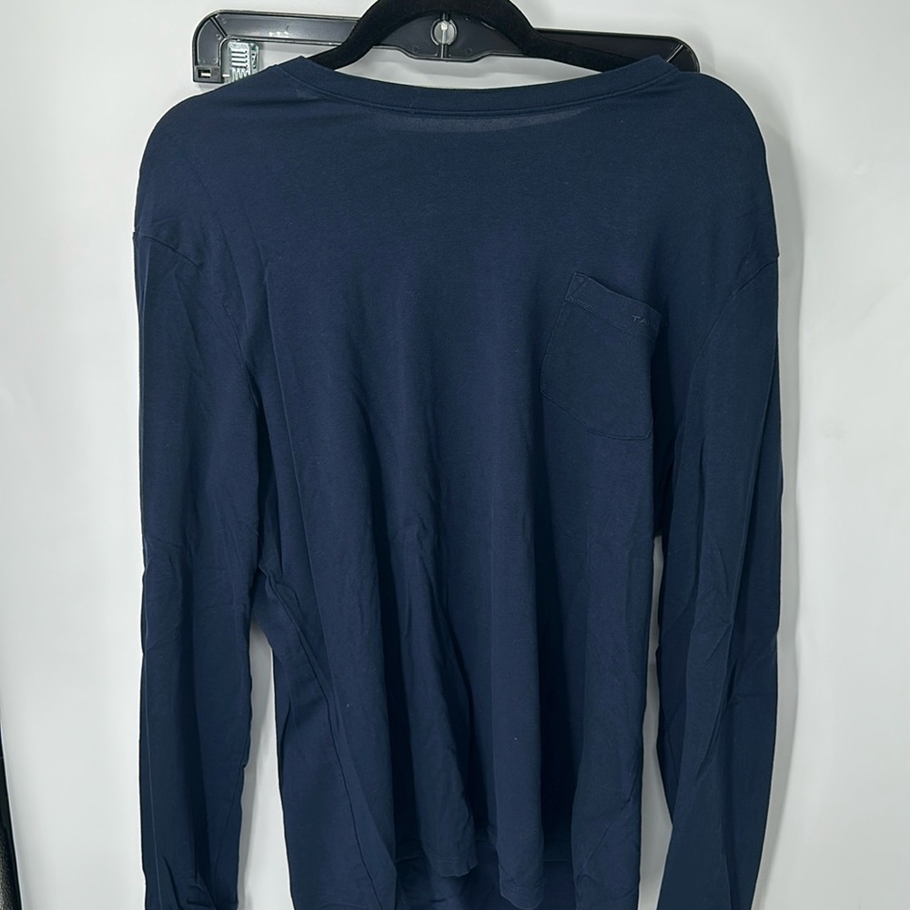 Tahari navy blue long sleeve t